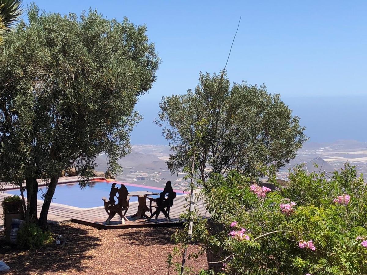 Historic Canarian House, Private Heated Infinity Pool, Bbq, Wifi + Panoramic Ocean Views 아로나 외부 사진